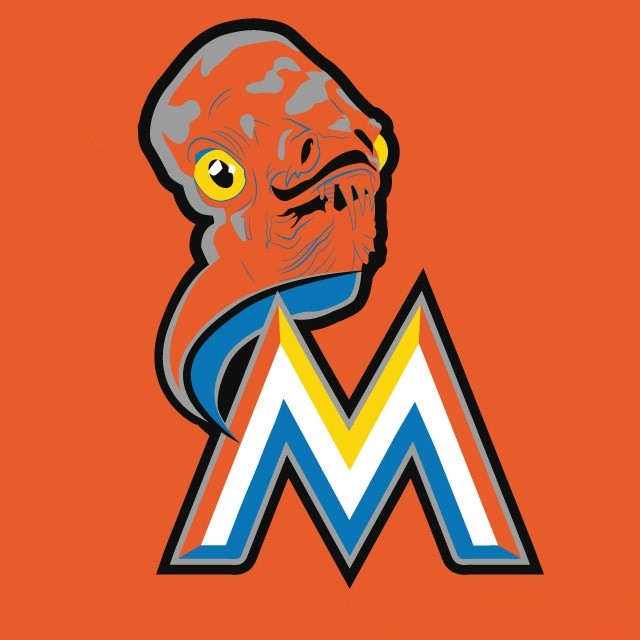 Miami Marlins Star Wars Logo fabric transfer